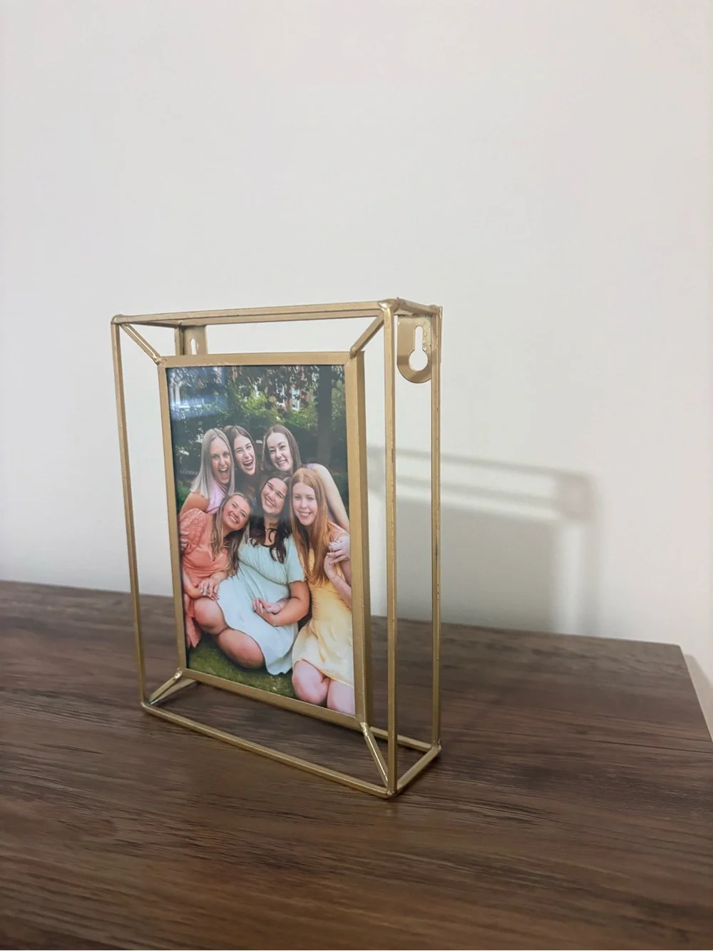 4x6 Gold Geometric Metal Photo Frame - Home Accents